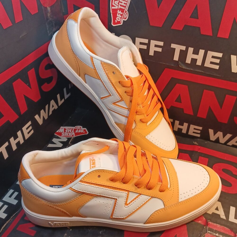 Vans Men's 11.5 Lowland Cc Creamsicle Orange/True White VN000BWBORA Leather